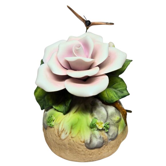 Vintage Ceramic Enesco Wind-Up Music Box Everything Is Beautiful Butterfly - Picture 7 of 7